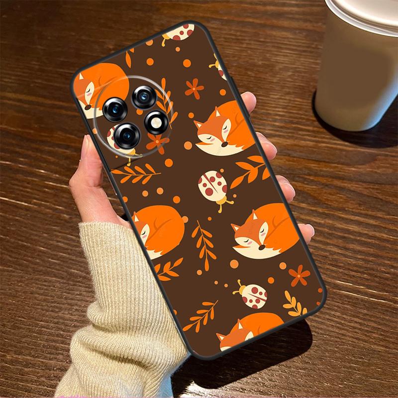 Autumn Leaves Fall Fox Case For OnePlus 13T 10T 8T 10R 13R 15 R 13 12 11 9 10 Pro Nord CE 5 2 3 4 Lite N20 N30 Cover