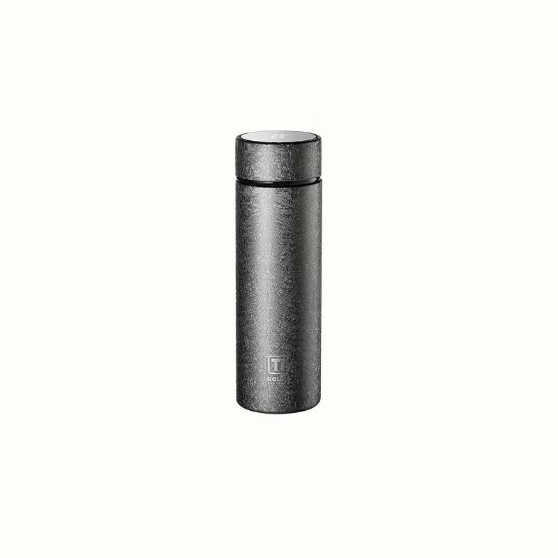RELEA Men's Pure Titanium Lined Insulated Tea Thermos with Temperature Display