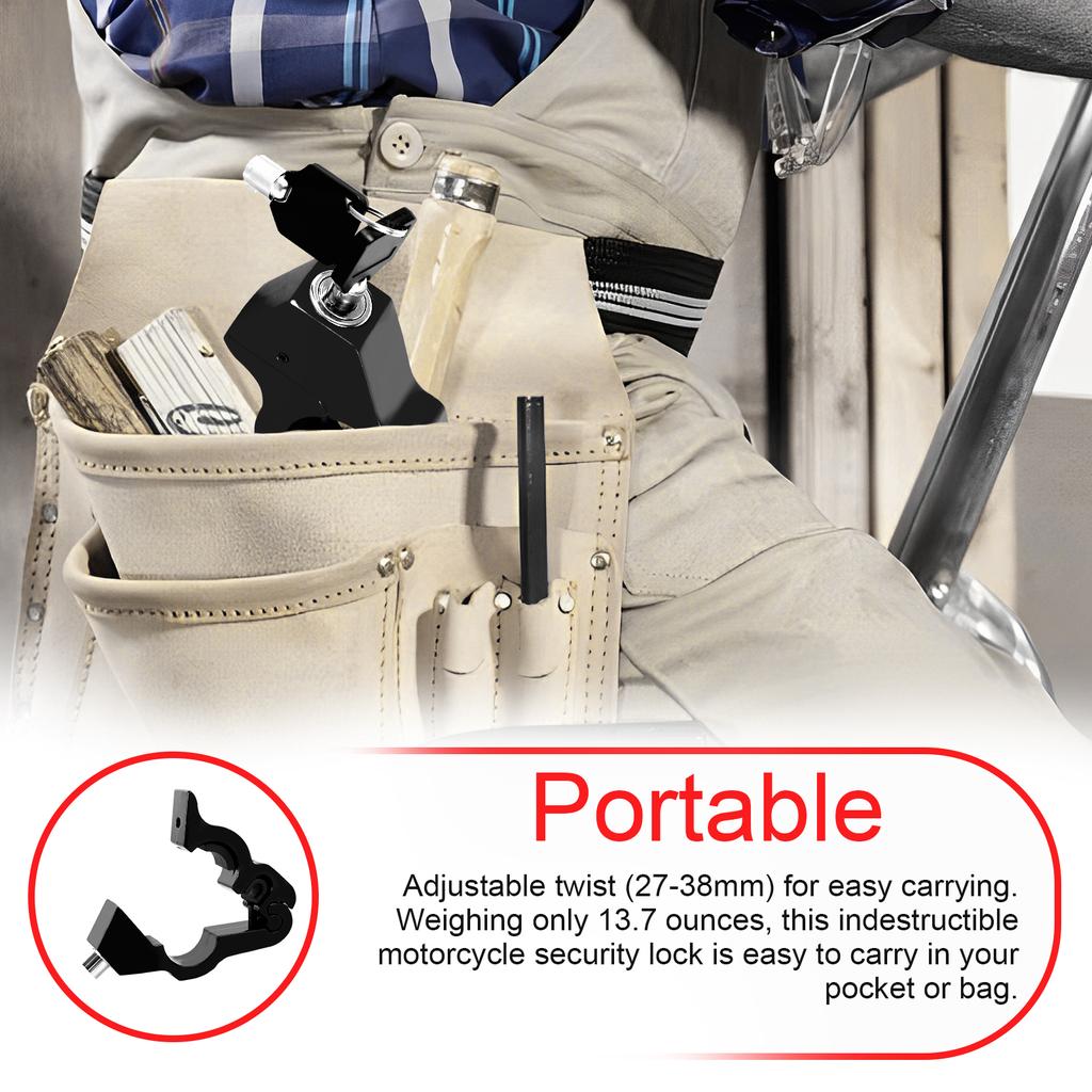 Motorcycle Handlebar Lock Aluminum Alloy Scooter Brake Clutch Security Locks Anti Theft Motorcycle Grip Lock Brake Handle Lock