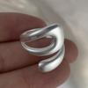925 Sterling Silver Rings for Women Couple Minimalist Handmade Simple Hollow Gold RingJewelry Gift Prevent Allergy