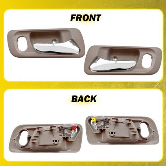 Front Interior Handle Door For 2000 Set Honda Accord Beige 2002 SE Left+Right 2X
