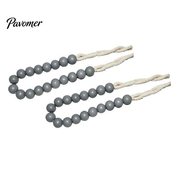 Reusable Curtain Ties 2Pcs Wood Bead Tiebacks, Holdbacks for Thin or Thick Window Draperies, Beautiful Buckles Boho Farmhouse Tie Backs Home