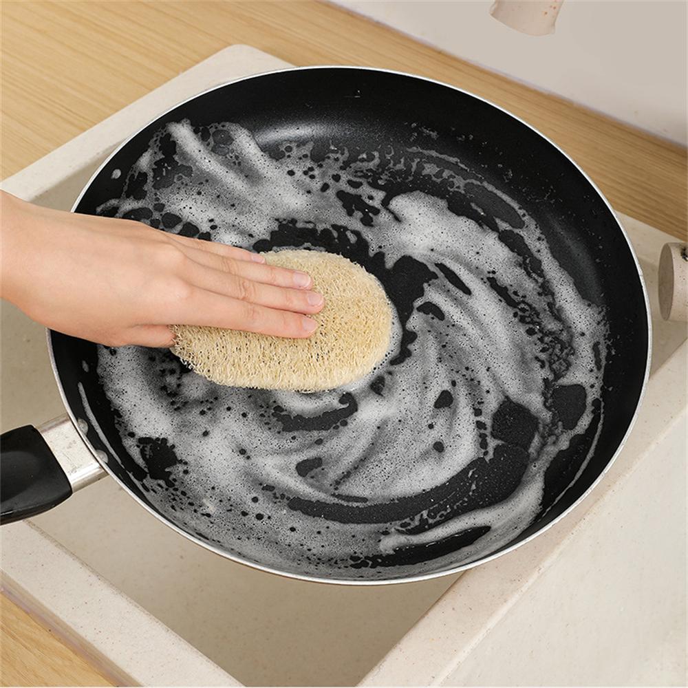 1 Stück Natürlicher Luffa Spülschwamm Luffa Scheuerpad Geschirr Topf Leicht zu Reinigen Scheuerschwamm Küchenreinigung Bürsten Pad