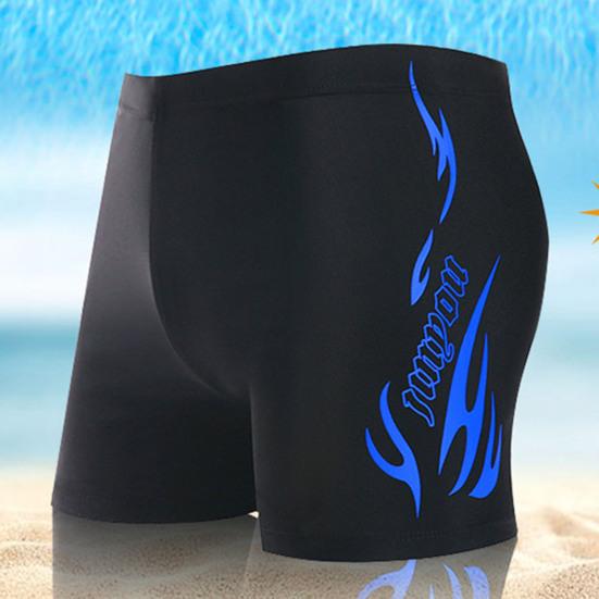 2 Pcs/Set Swimming Trunks Quick Dry Breathable Elastic Great Stitching Swimming Cap for Swimming Pool