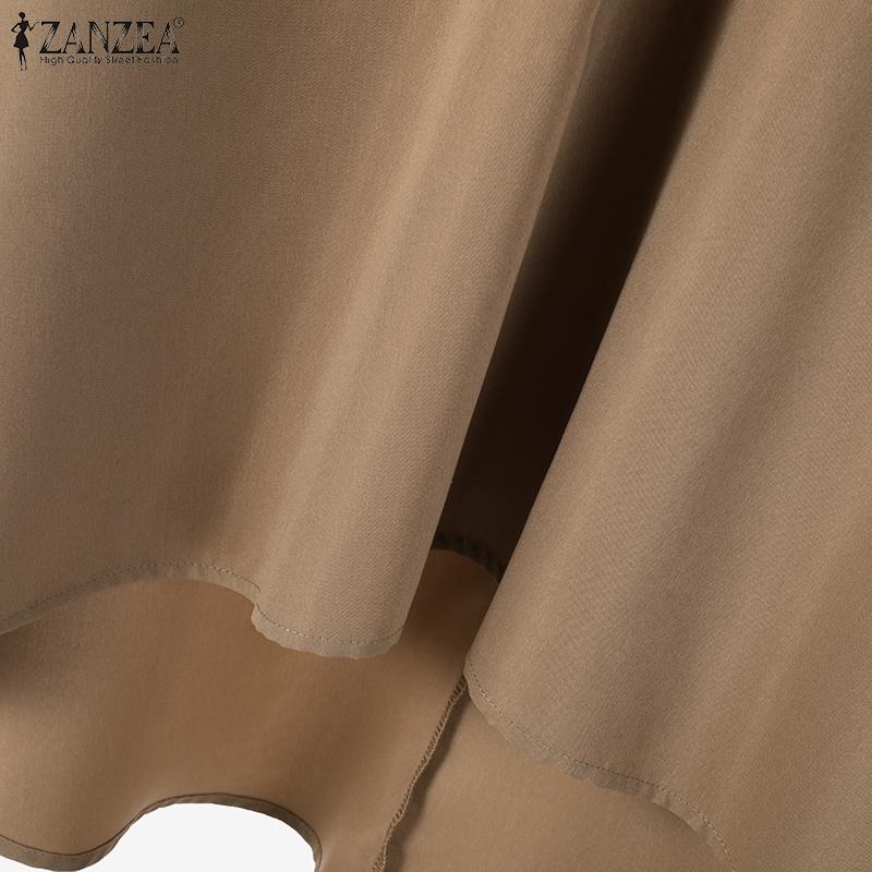 ZANZEA Women High Low Hem and Pants Casual Two Piece Suit Sets