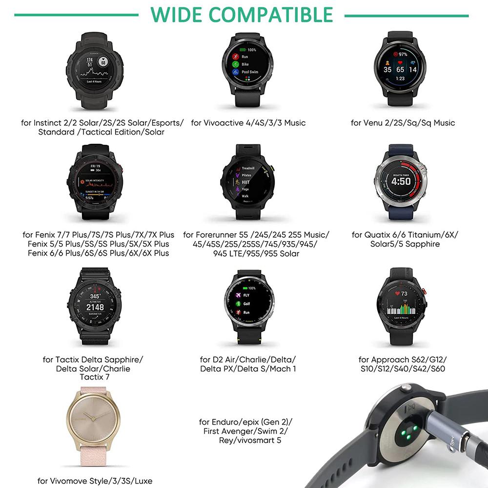 Charger Adapter Type C/IOS/Micro USB Converter For Garmin Fenix 7 7x 5s 6 6X 6S 5 Venu 2 2S SQ Forerunners 45 245M Charger Plug