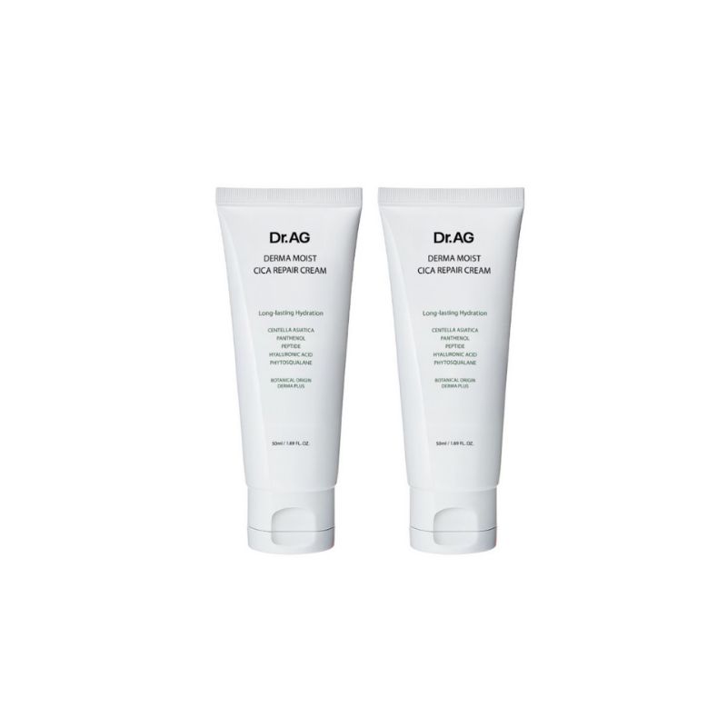 Dr.AG + Moist Derma Cica Repair Cream 50ml Soothing Barrier Care Korean Skincare K Beauty