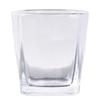 Set of 6 Transparent Square Glasses: Wine, Whiskey, Beer, Water - Thick Tempered Glass Cups