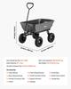 Garden Dump Cart, 272 kg Poly Dump Cart, Garden Carts Dumps Wagon with 90° Quick-Dumps Mechanism, 180° Swivel Wheels, 270° Flexible Rotating Bearings,