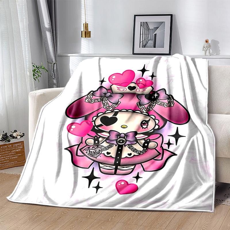1pc My Melody Cartoon Blanket, Soft and Cozy Throw for Home Decor, Perfect Gift for Family and Friend, Living Room, Travel, Camping, Car Blankets, Bea