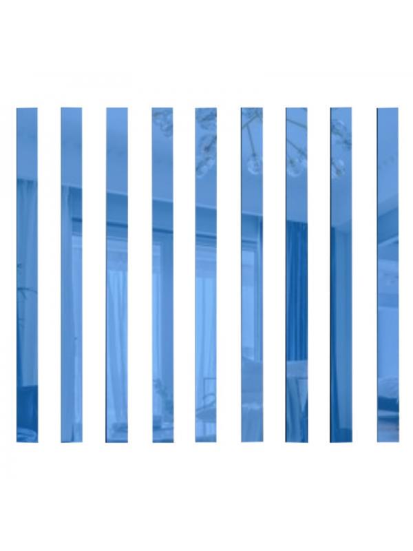 

Полосатые зеркальные наклейки, 10 шт./компл., съемные акриловые наклейки на стены хань синий