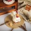 Bicuzat Funny White Rooster Statue, Resin Table Art Sculpture Funny Rooster Figurine Decoration, Rustic Country Tabletop Decoration, Farm Animal