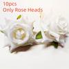 10pcs 3D Dew Drops Artificial Rose DIY Elegant Flower Arrangement  Home Decor