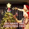 Rotating Christmas Tree Star Topper Carousel with LED Lights & Music Santa Claus Home Decorations USB-Powered 2026 New Year Holiday Decor