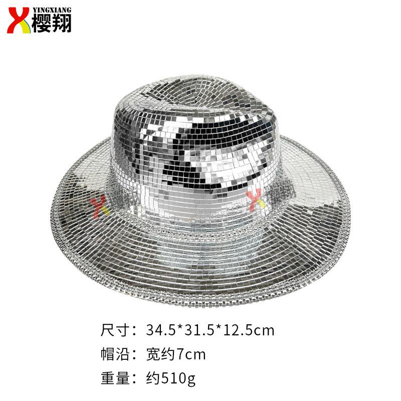 Holographic Mirror Fisherman Bucket Hat Shiny Reflective Disco Style Party For Women Teens Rave Festival Nightclub Dance Gift