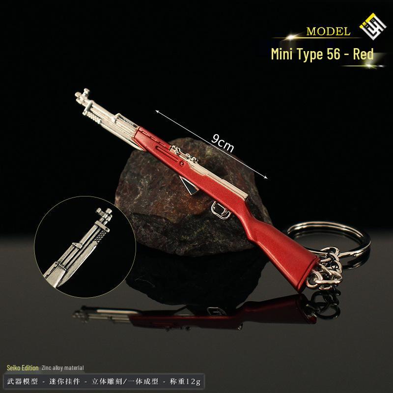 PUBG Chicken Dinner Mini Legierung Schlüsselanhänger: RPG, Raketenwerfer, Desert Eagle, Revolver, SVD, Beretta Waffenanhänger.