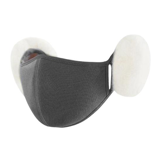 Face Guard Windproof Cold-Proof Soft Fabric Plush Ear Protection Three-dimensional Cutting Face Guard Ear Warmer