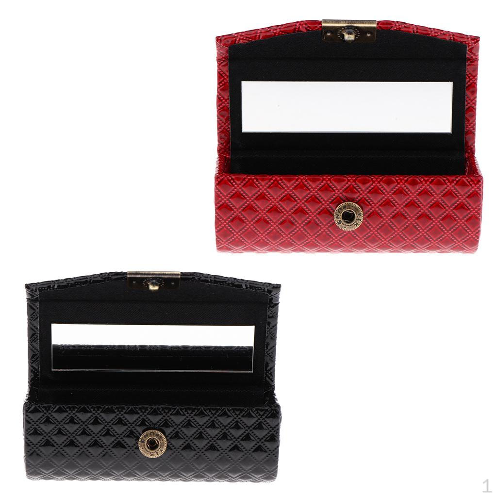 2Pcs Vintage Box Single Cases with Mirror crafts Bags