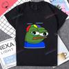 Fun Cartoon Pepe Frog Emote Graphic Print Casual Harajuku Fashion Street Wear Trend Summer Men Women Universal Crewneck Tshirt