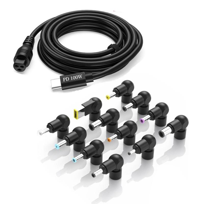 

13 in 1 Universal Charging Cable PD100W Fast Charge Type C To 3Pin Connectors For Multiple Devices TPE Line 1
