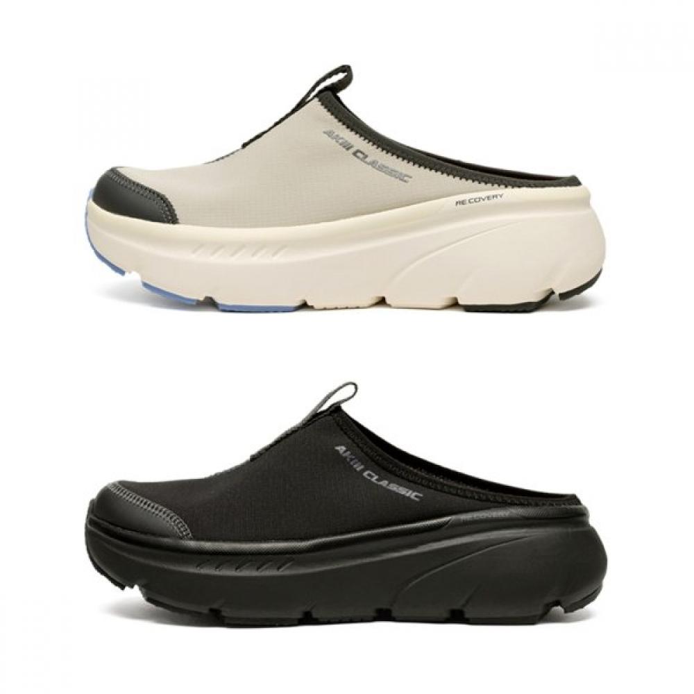 Akiii Classic Comfortable Slipper Mule Bumper Whale Slide triple black/230mm