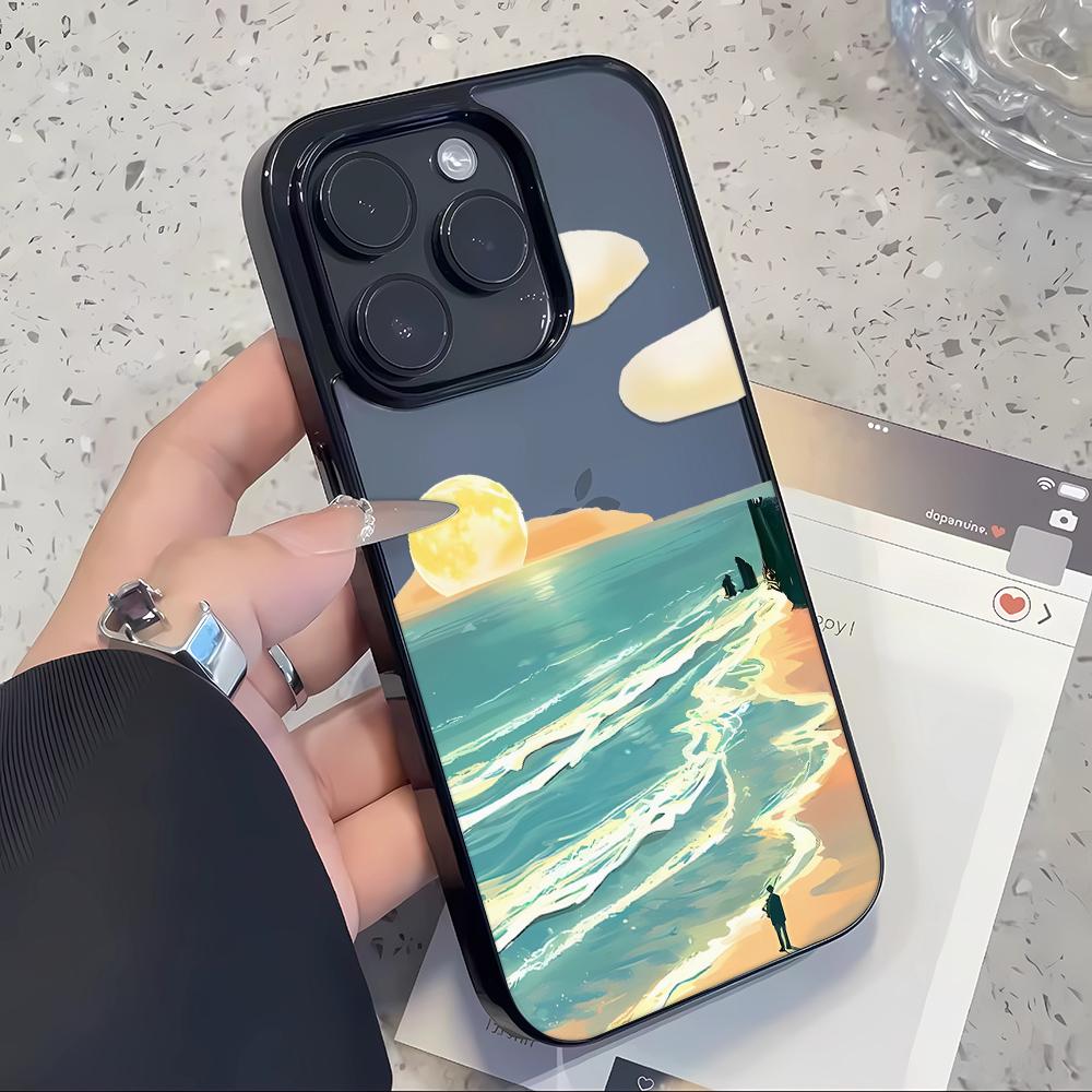 Sunrise Over The Sea Phone Case For IPhone 16 15 14 Pro 13 12 11 17 Pro Max Case 16 Plus 17 Air Shockproof Soft Clear Case Coque