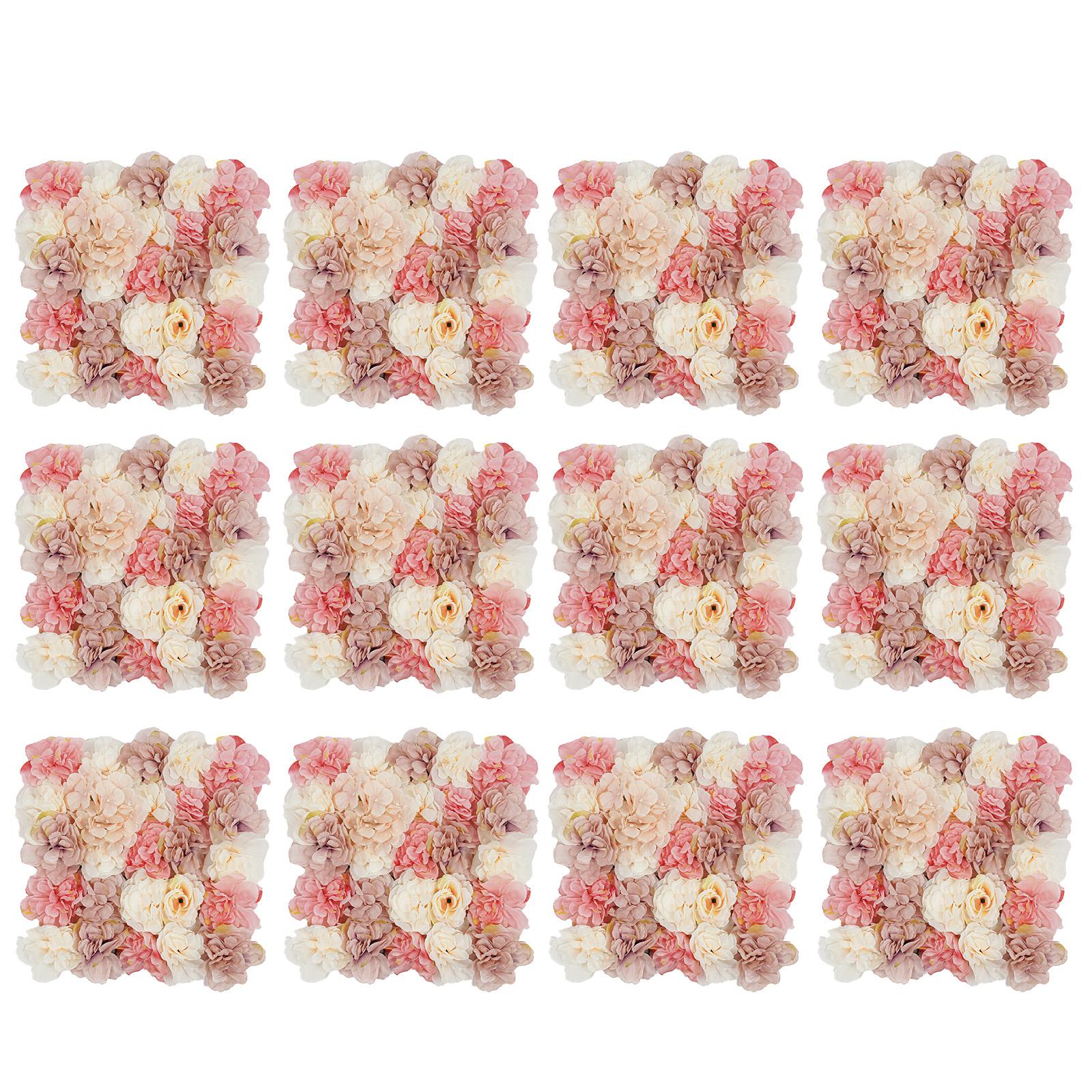 

12 шт. Панель из искусственных цветов Синий Белый Шелковый Искусственный Георгин Роза Гортензия для Свадебного Фона Декор для Вечеринки Фотозона