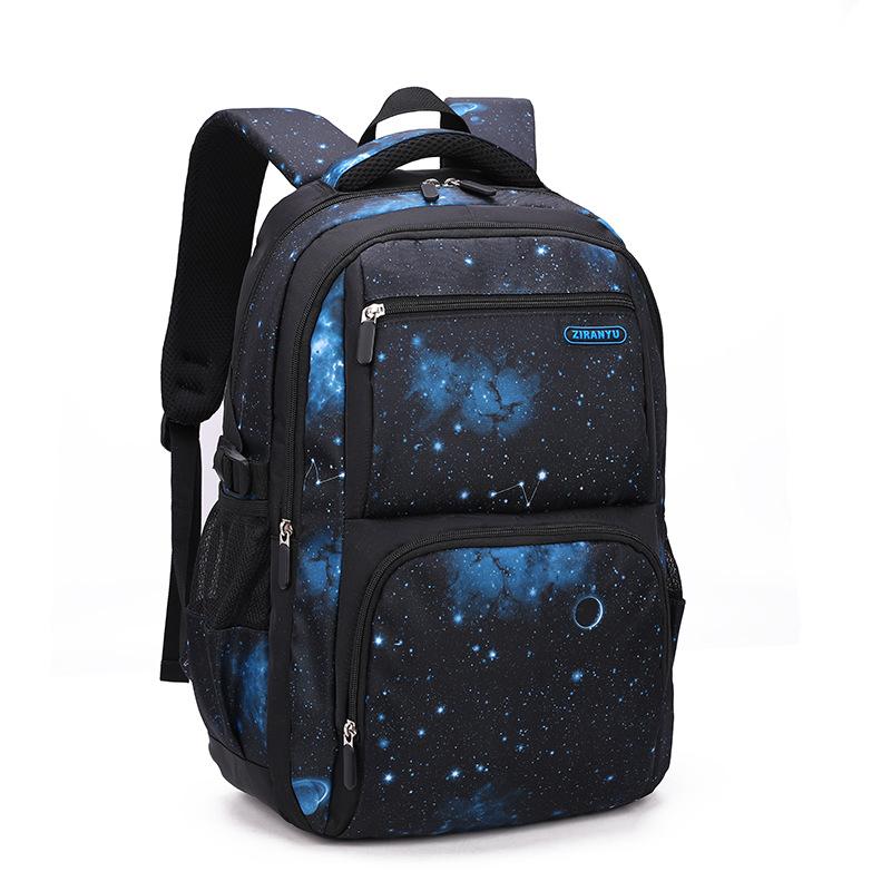 3PCS Set Children School Backpacks Starry Sky Pattern Students Backpack for Boys School Bag with Lunch Bag Pencil Case