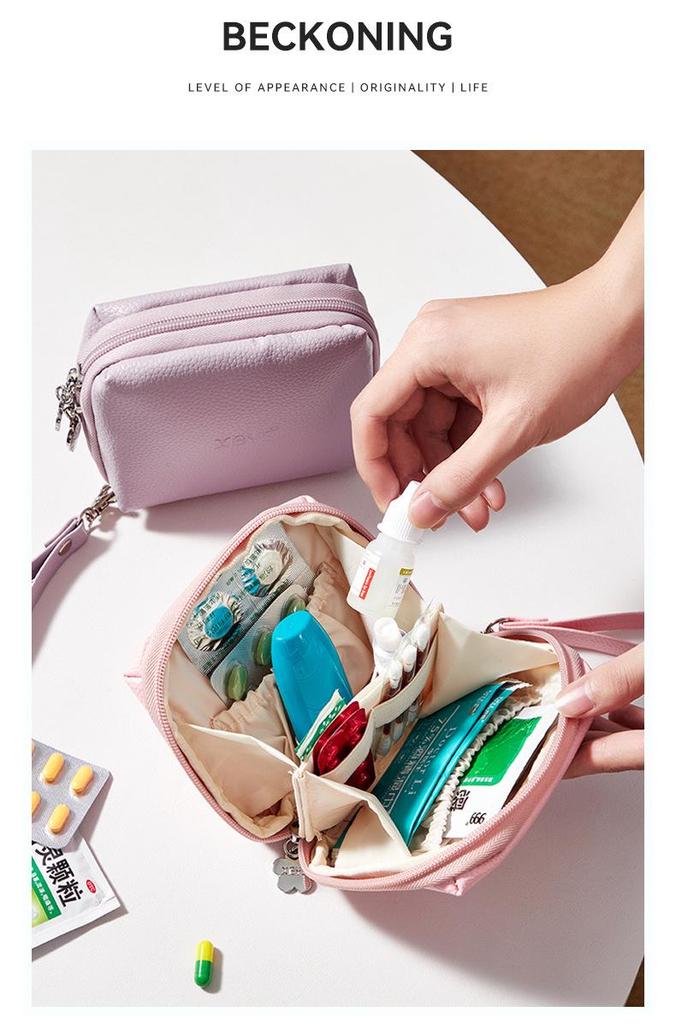 Portable Medical Storage Bag - Large Capacity, Handheld, Ideal for Pills, Capsules, and Granules