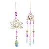 Crystal Sun Catcher Lotus Wall Hanging Rainbow Maker Suncatchers for Living Room Or Office Decoration