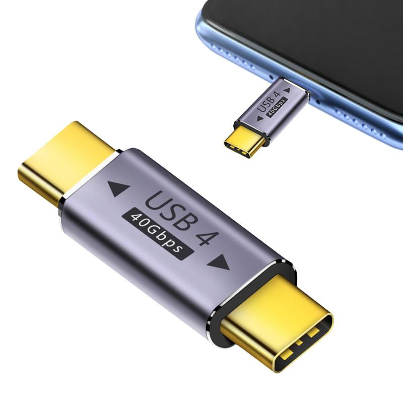 100w Usb C Adapter Type-C Male To Female Support 8k 60hz Video Output 40gbps Data Transfer Straight