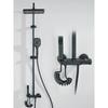 4-way Piano Shower System With Rain Shower Bidet Faucet Hot Cold Water Mixer For Bathroom Shower Kit
