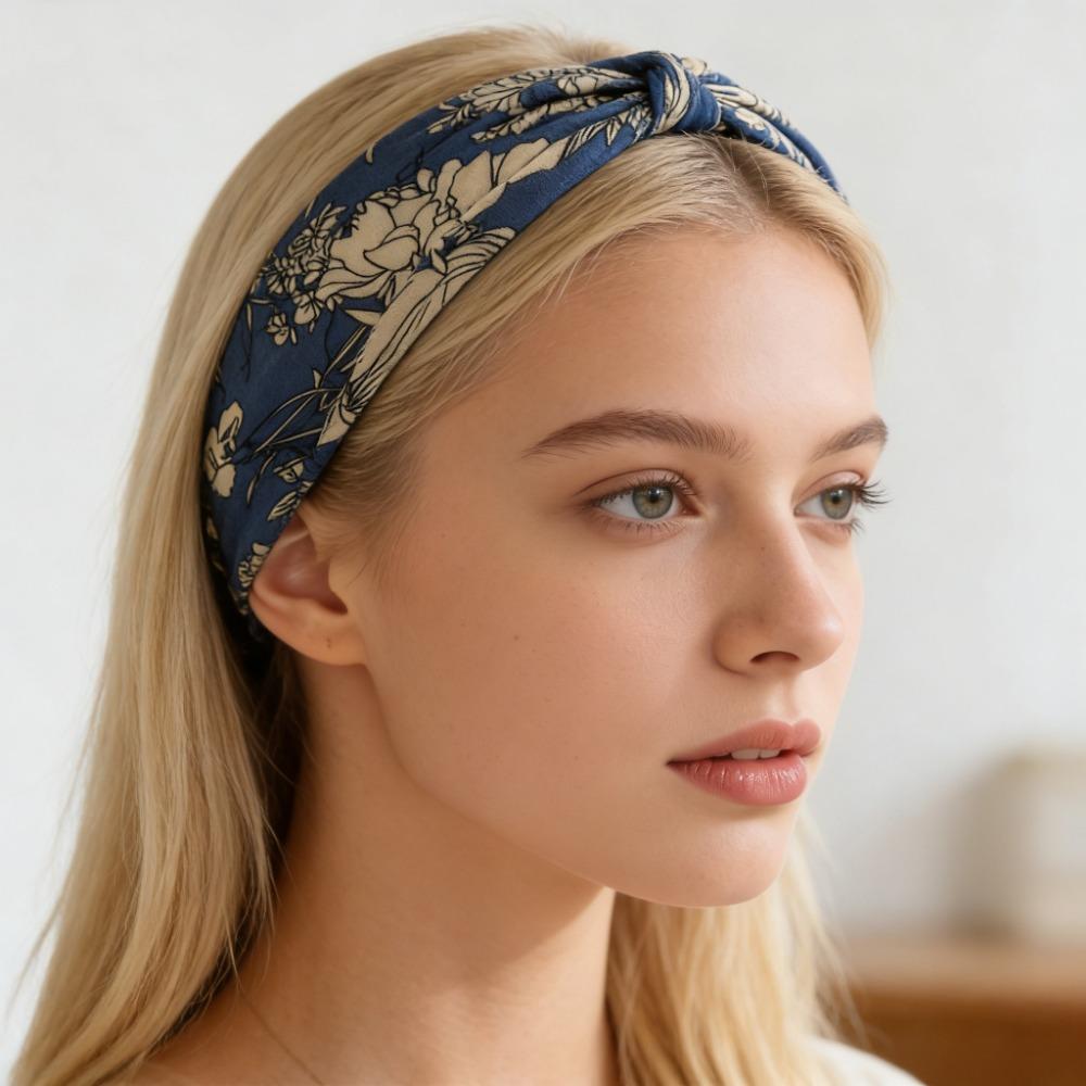 Wide Edge Elastic Bohemian Headbands, Comfortable Sweat Absorbent Hair Bands