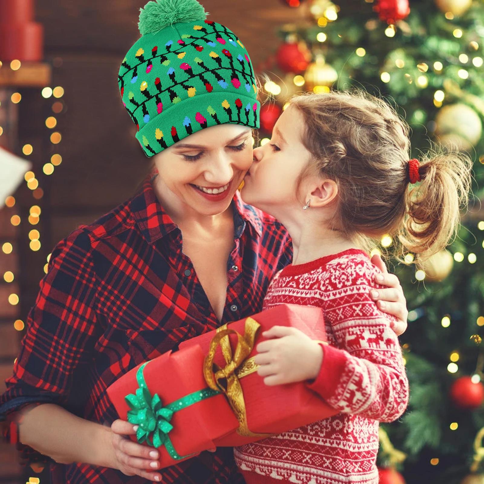 

6 шт., вязаная шапка с разноцветными светодиодами, шапка-бини с быстрой вспышкой/медленной вспышкой/режимом постоянной яркости 3