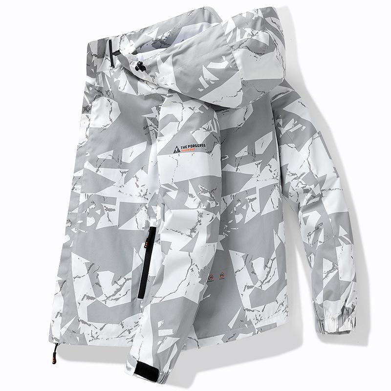 Herren Tarnung Wasserdichte Skijacke - Herbst/Winter Outdoor Winddichte Freizeitkleidung