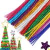 100Pcs Multicolored Chenille Stems Glitter Sparkle Fuzzy Sticks Pipe Cleaners Bulk  DIY Crafts