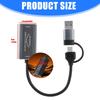4K Video Capturing Card Type C+USB to HDTV Video Grabber Recorder for Game Camcorder Camera Recording Live Streaming