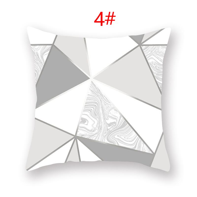 18 Inch Throw Pillow Home Decor Geometric Elements Lumbar Pillow Case Gray Cushion Cover Sofa