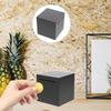 Piggy Bank Adults Stainless Steel Money Saving Box Frosted Black Coin Container Decorative Small Piggy Bank 12*12*12cm