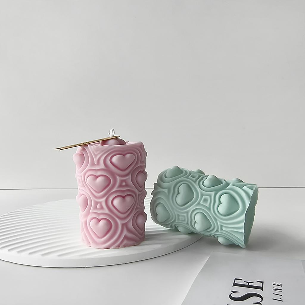 Beautiful Candle Gifts Creating Mold Practical DIY Love Candle Mould Square Heart Candle Mold for Handicraft Enthusiasts