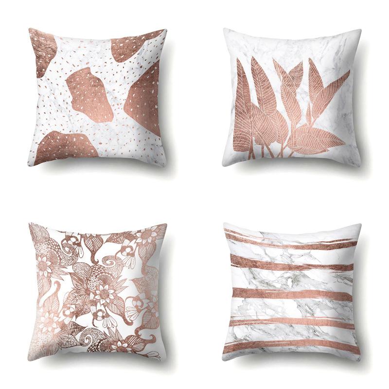 Polyester Pillow Case Automobile Decoration Home Printed Pillow Case Waist Cushion Cover Car Cushion Head Cushion Cover