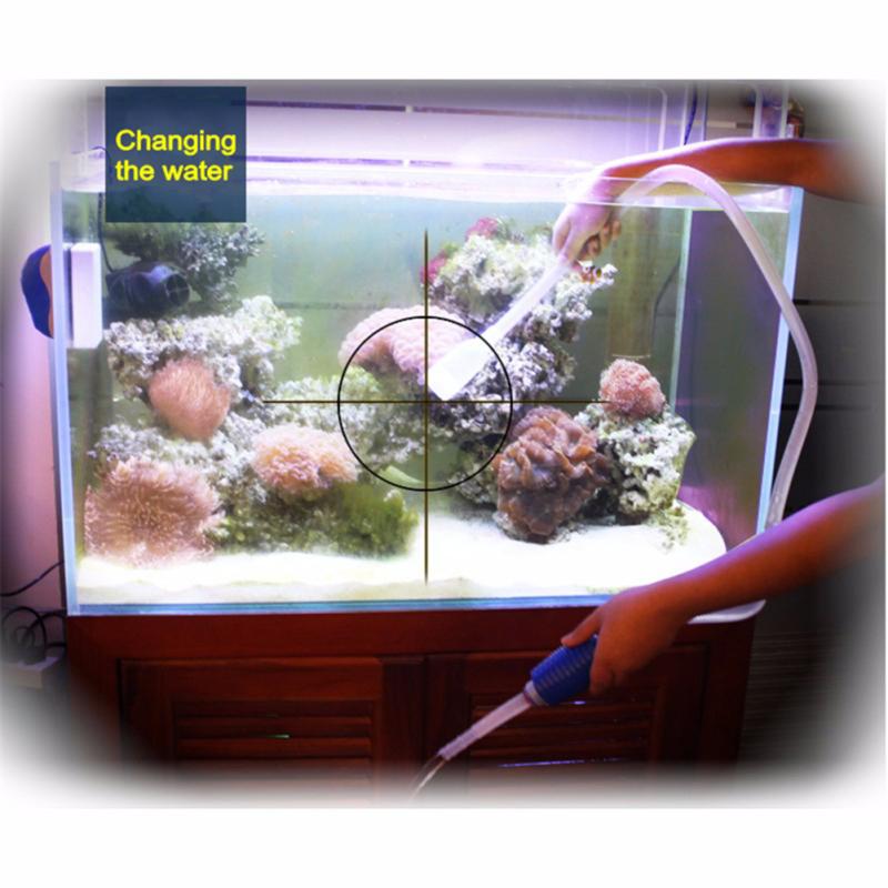 Aquarium Manual Cleaner Tool Siphon Gravel Suction Pipe Fish Tank Vacuum Water Change Pump Tools