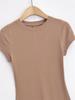 Sleek Back Slit Short Sleeve Round Neck Bodycon Dress - Women's Pure Desire Style