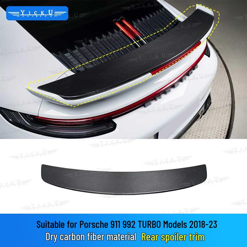SD Style Dry Carbon Fiber Aerodynamic Kit for Porsche 911 992 Turbo: Front Lip, Rear Lip, Side Skirts, Rear Spoiler