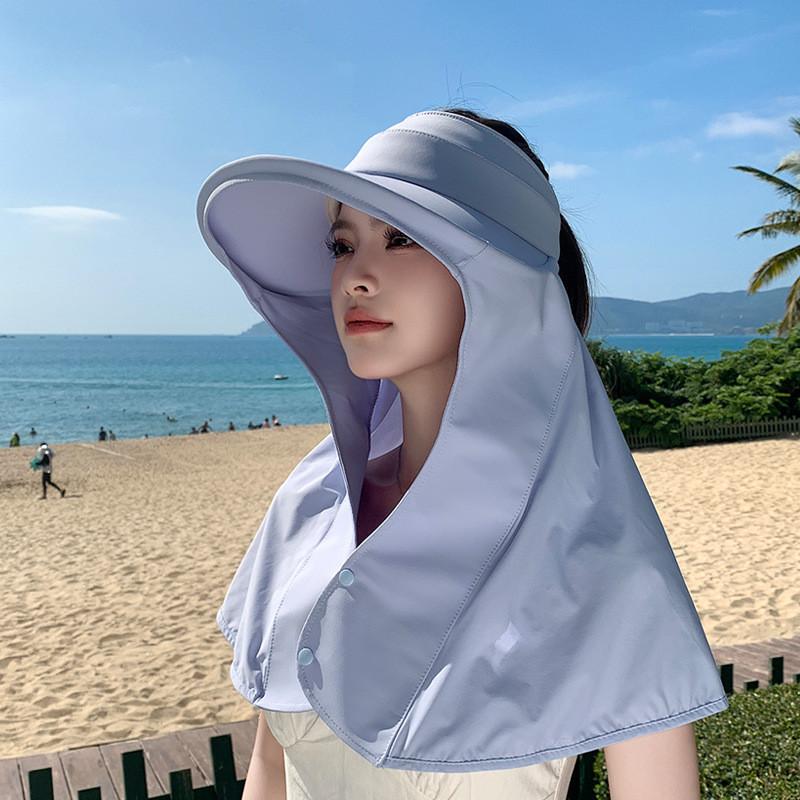Summer Sun Protection Cap With Wide Brim And Neck Shield For Outdoor Activities