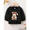European Sizes Cute Printed Pattern 0-3 Years Old Kids' Comfortable Children's Spring Lightweight Round Neck Sweatshirt, Suitable for Outdoor Wear