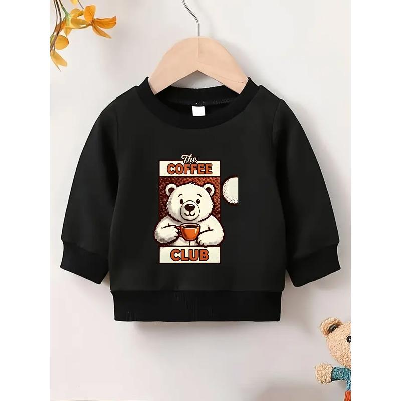 European Sizes Cute Printed Pattern 0-3 Years Old Kids' Comfortable Children's Spring Lightweight Round Neck Sweatshirt, Suitable for Outdoor Wear