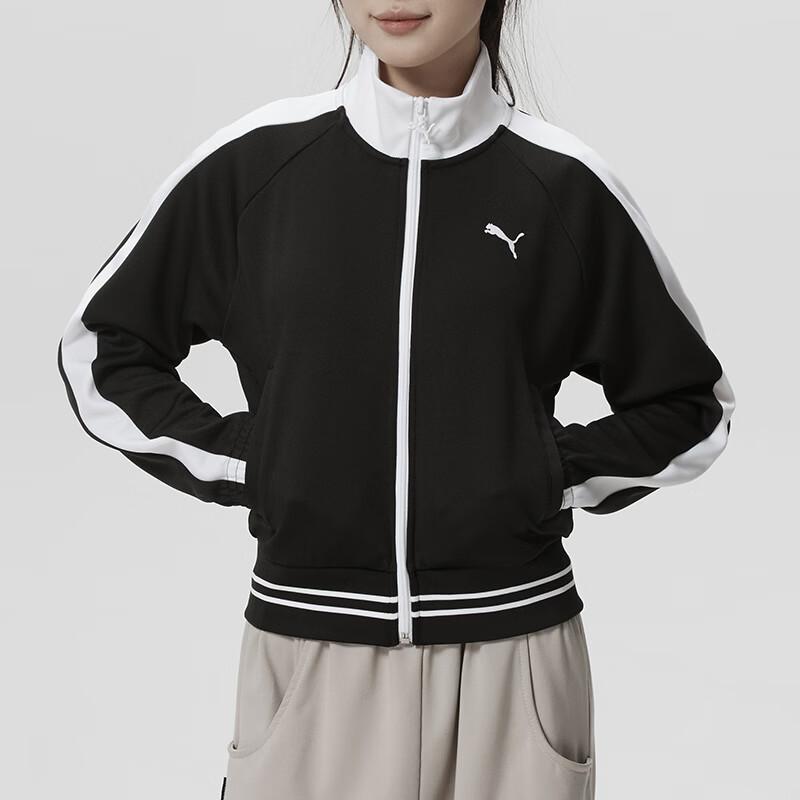 Puma Running Sports Stand Collar Zip Jacket Women Jackets 638392-01