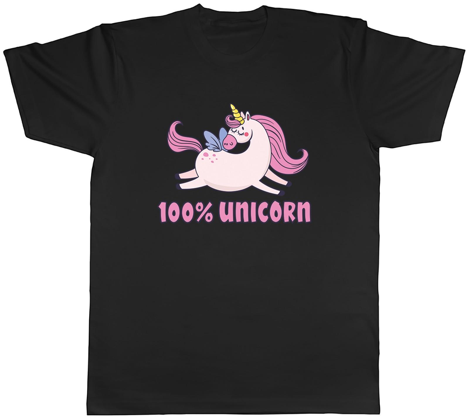 100% Unicorn Celebrating Unicorn Day Mens T-Shirt Tee Gift Top L
