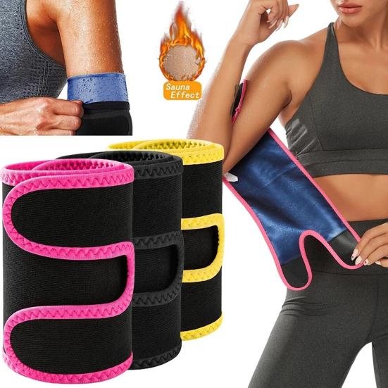 Armtrimmer for menn kvinner Neopren Kompresjon Sauna Svette Armtrener Erme Justerbar Slankere Bånd Wraps for Trening Sport
